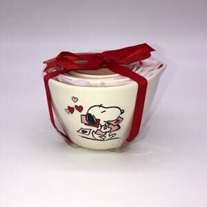 Rae Dunn Valentine’s Day Measuring Cups Peanuts Snoopy Woodstock Charlie Brown